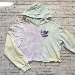 Psycho Tuna Cropped Tie-Dye Hoodie Sweater